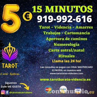 Obten las respuestas, consulta tarot durante 15 minutos